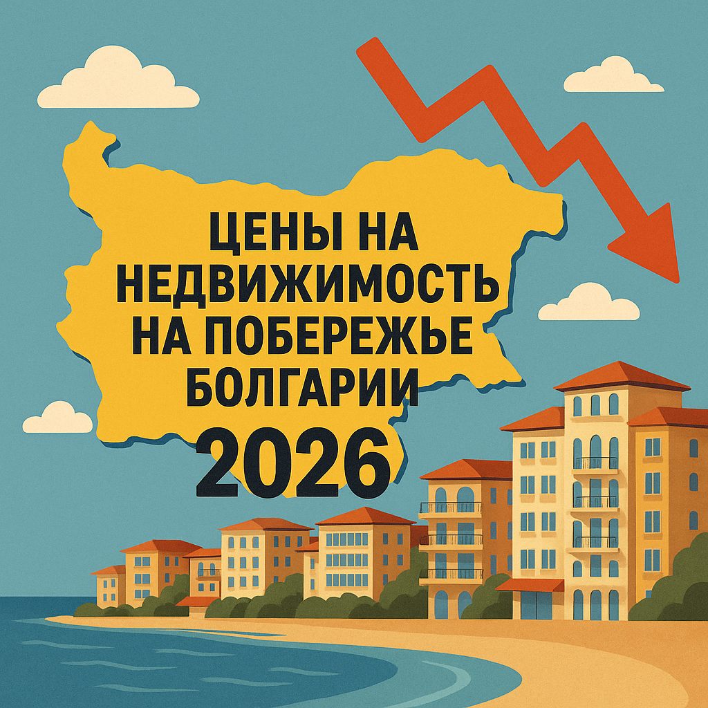 Цены на недвижимость на побережье Болгарии в 2026