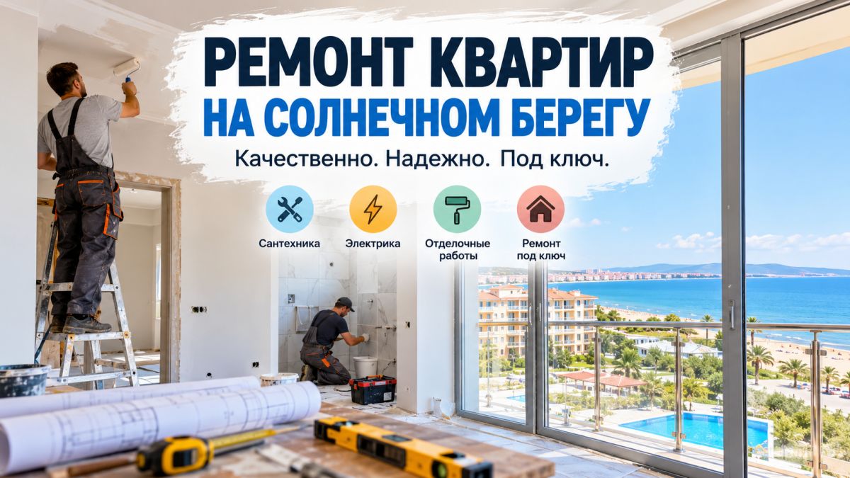 Ремонт квартир на Солнечном Берегу под ключ | Болгария