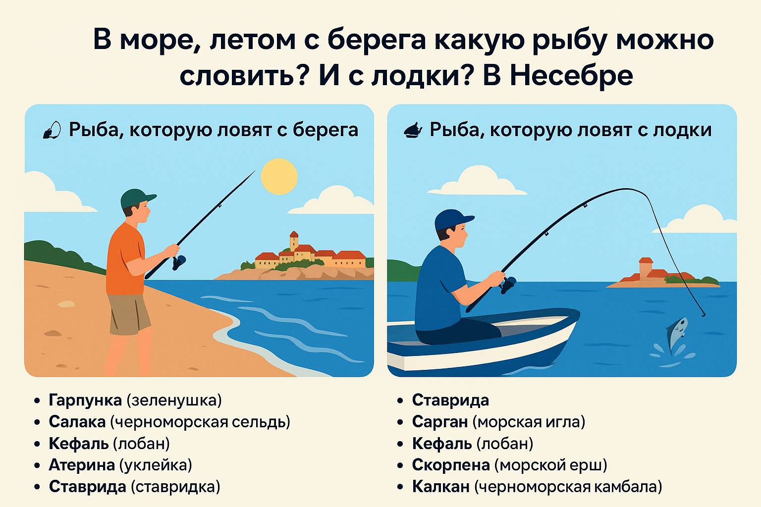 Рыбалка в Несебре