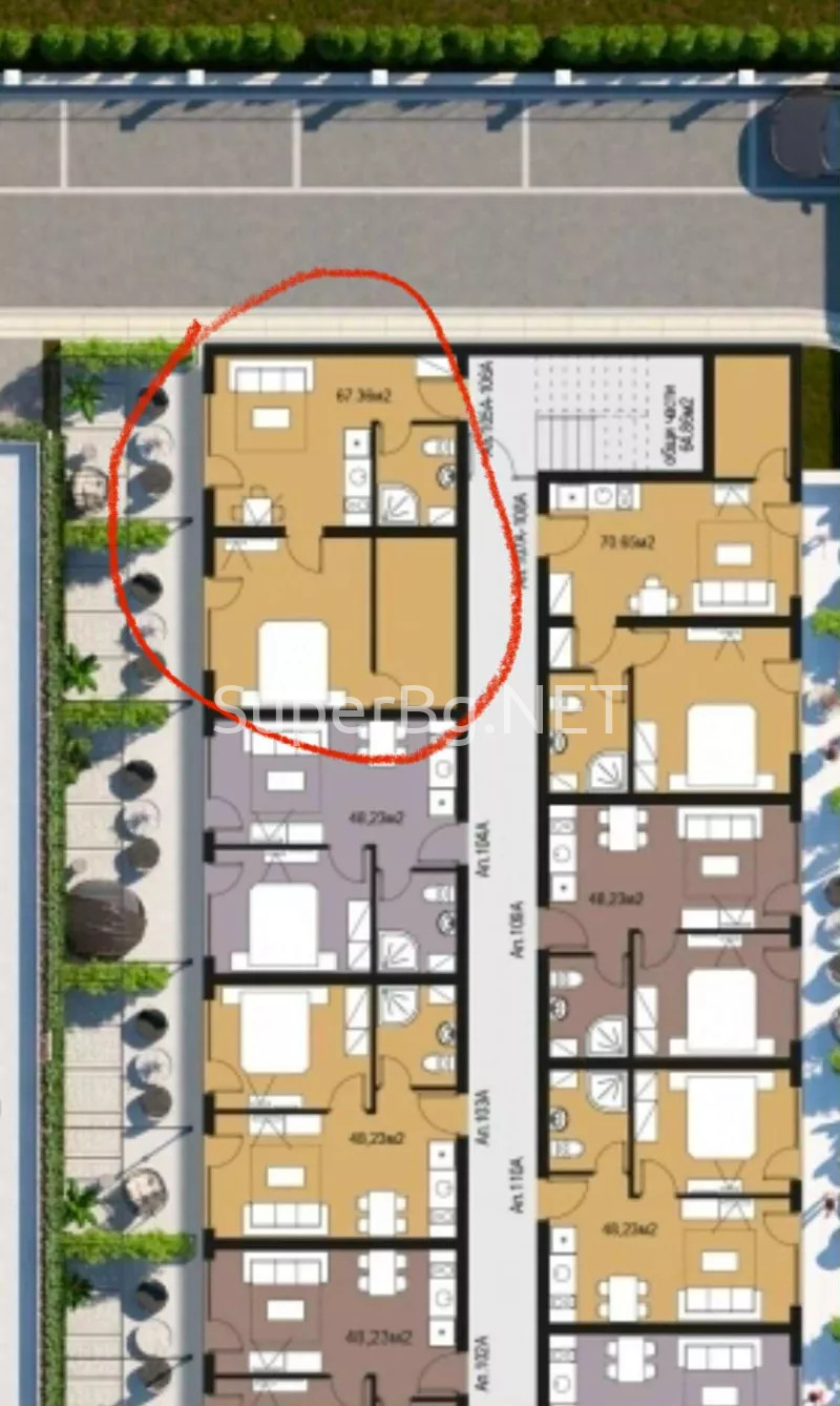 2 комн. квартира в Солнечный Берег