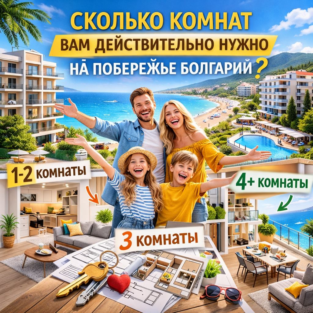 Сколько комнат вам действительно нужно на побережье Болгарии?